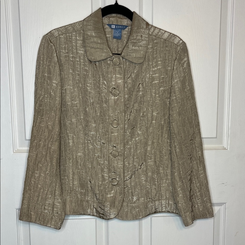 Koret Gold Textured Women's Blazer